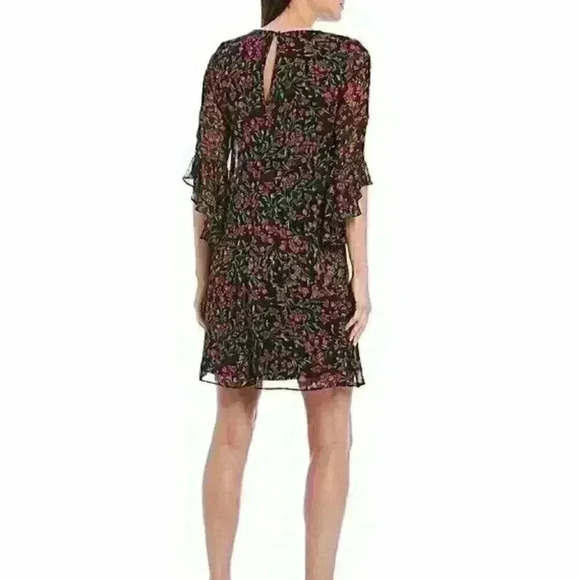 NWT $99 Calvin Klein Womens 2 Ruffle Sleeve Dress - Picture 2 of 5